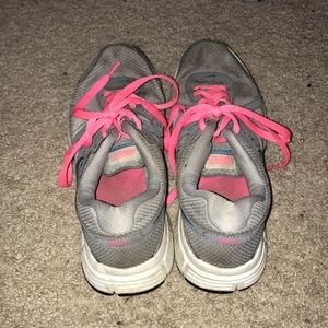 Grey running Nikes